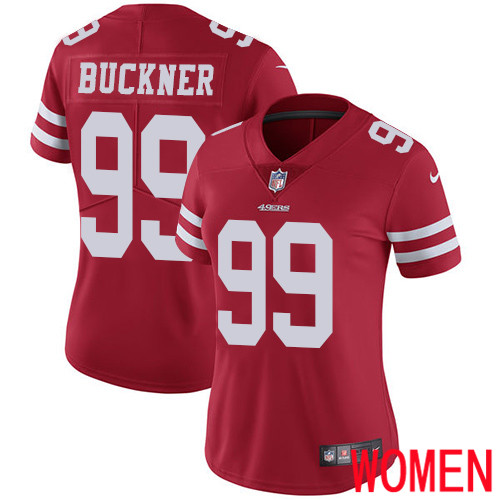San Francisco 49ers Limited Red Women DeForest Buckner Home NFL Jersey 99 Vapor Untouchable